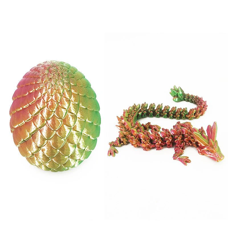3D Printed Dragon Egg Fidget Toy – Colour-Shift Dragon