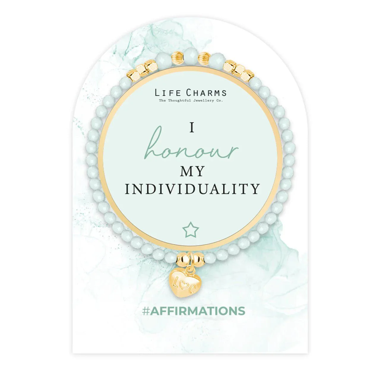 Life Charms Affirmation Bracelet – Honour My Individuality
