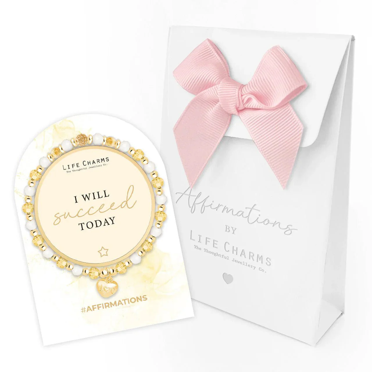 Life Charms Affirmation Bracelet – I Will Succeed Today - Image 3