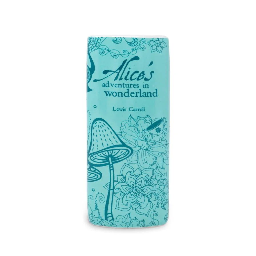 Alice in Wonderland Ceramic Book Vase โ Blue Edition - Image 5