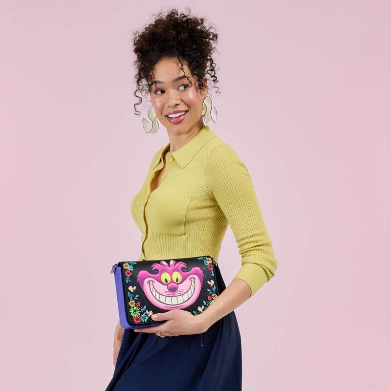 Loungefly Alice in Wonderland Cheshire Cat Tulgey Wood Crossbody Bag - Image 7