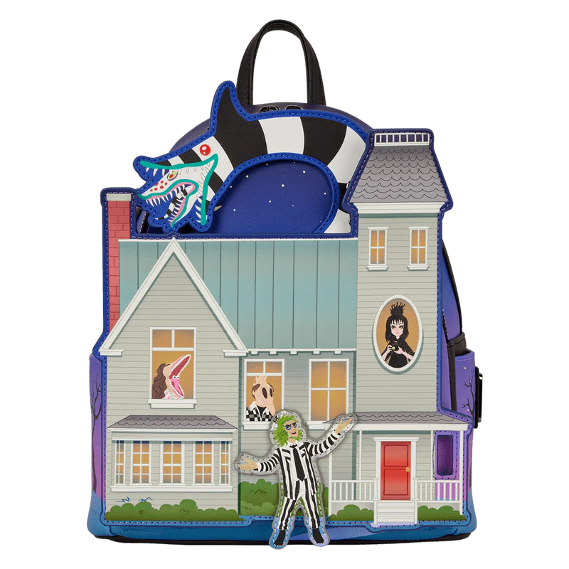 Loungefly Beetlejuice Deetz House Glow Mini Backpack - Image 3