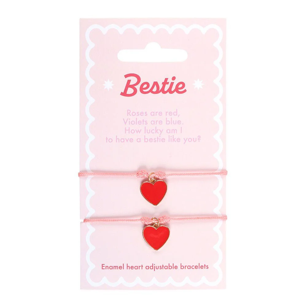 Besties Heart Charm Bracelets