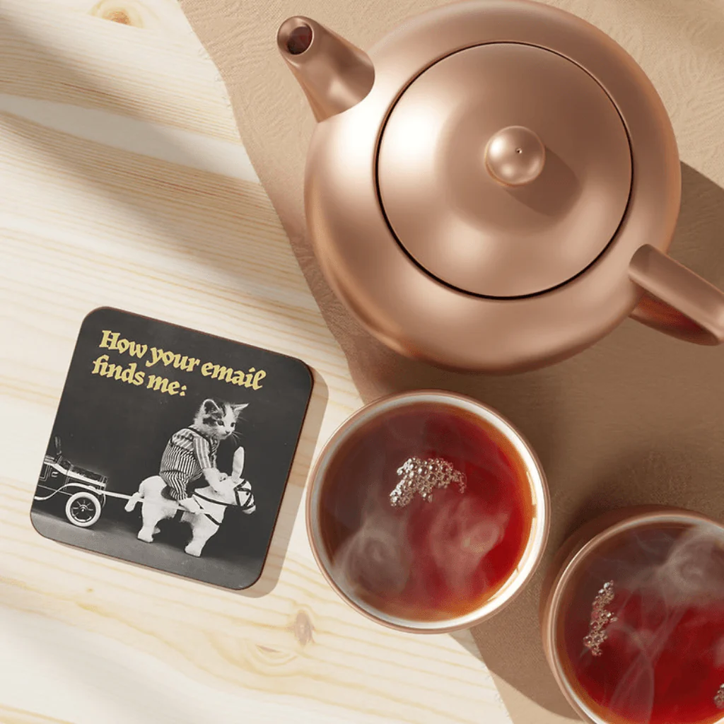 Betiobca How Your Email Finds Me Kitten Coaster - Image 2