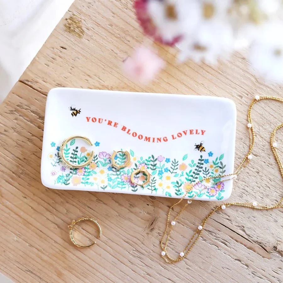 Lisa Angel Blooming Lovely Rectangular Floral Trinket Dish - Image 3
