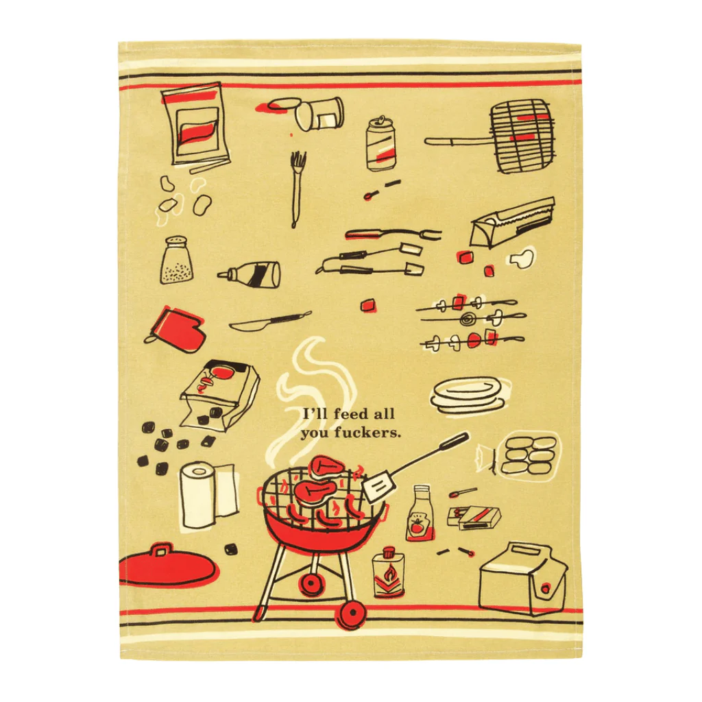 Blue Q - I’ll Feed All You Fuckers Tea Towel - Image 2