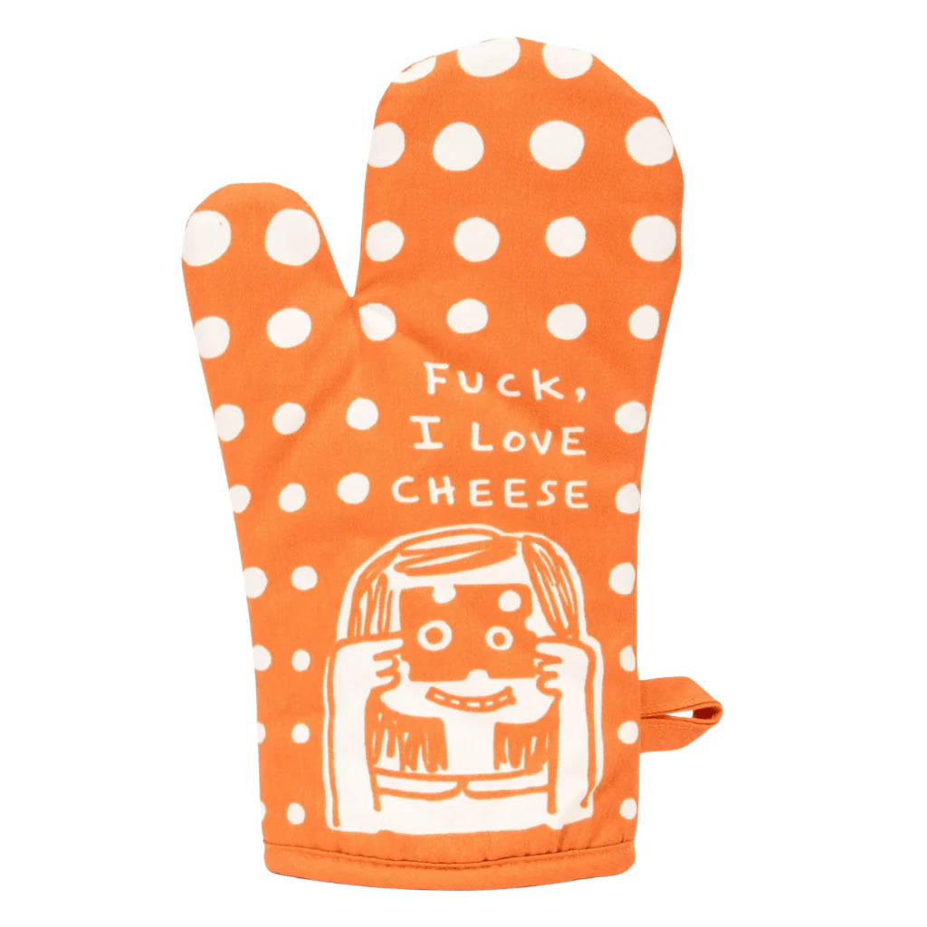 Blue Q Oven Mitt β Fuck, I Love Cheese