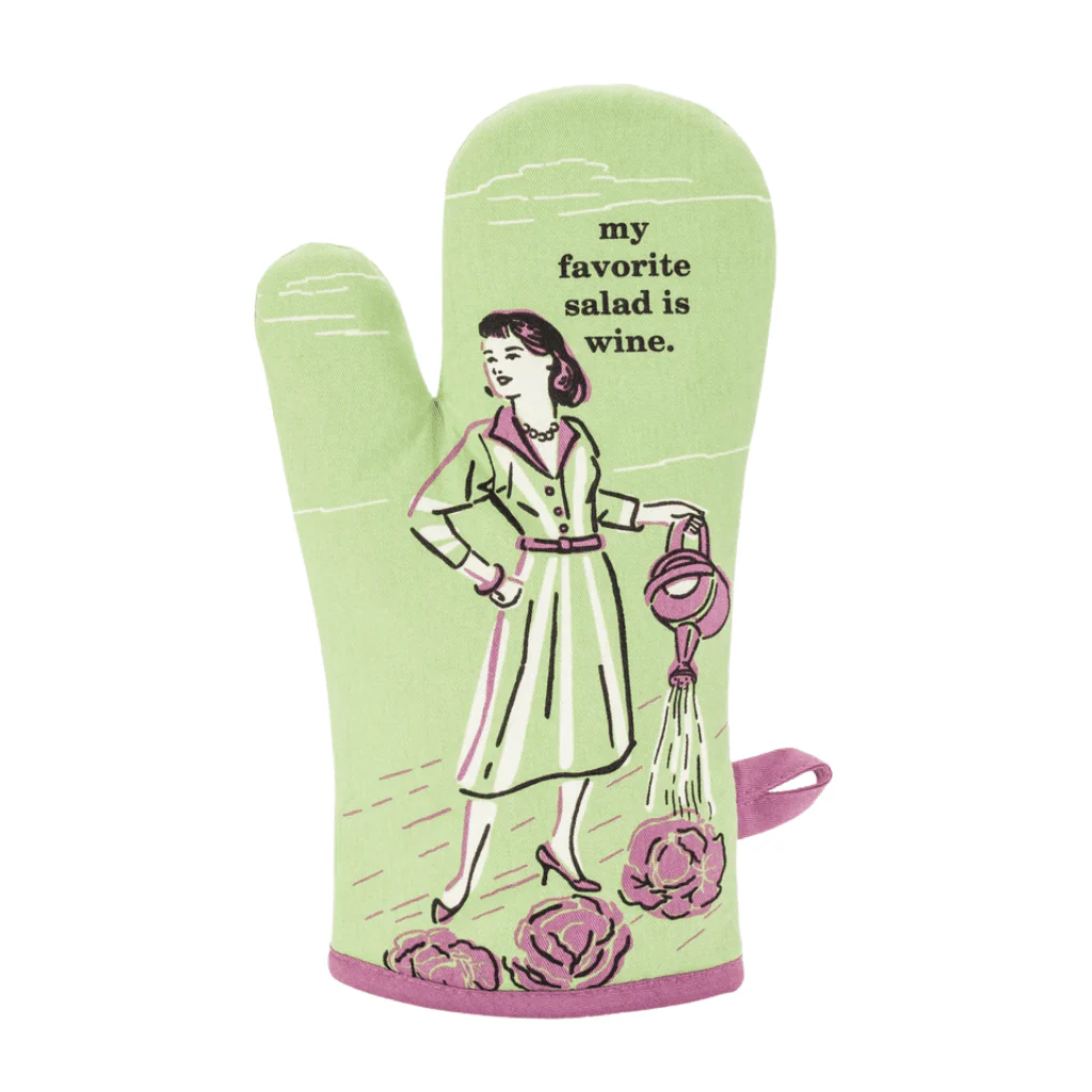 Blue Q Oven Mitt - My Favorite Salad Is Wine