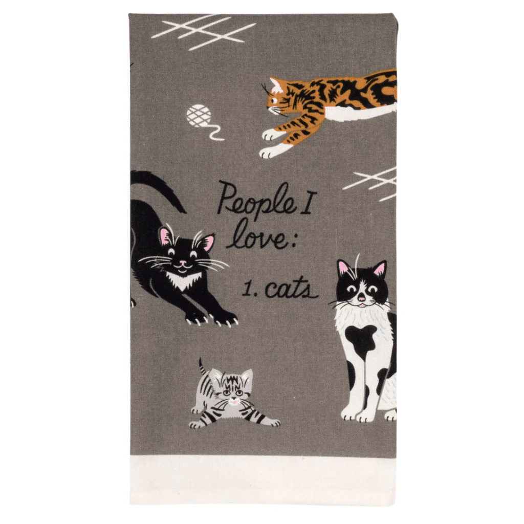 Blue Q - People I Love: Cats Tea Towel