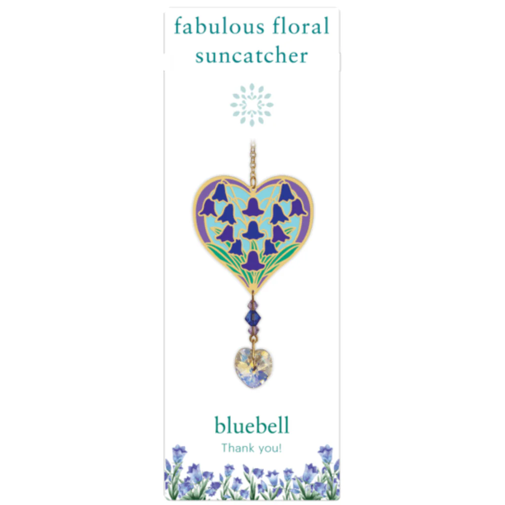 Bluebell Heart Crystal Suncatcher – Fabulous Florals