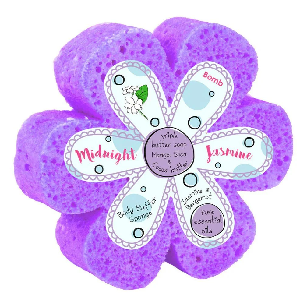 Midnight Jasmine Loofah Body Buffer – Soap Inside Sponge Exfoliant