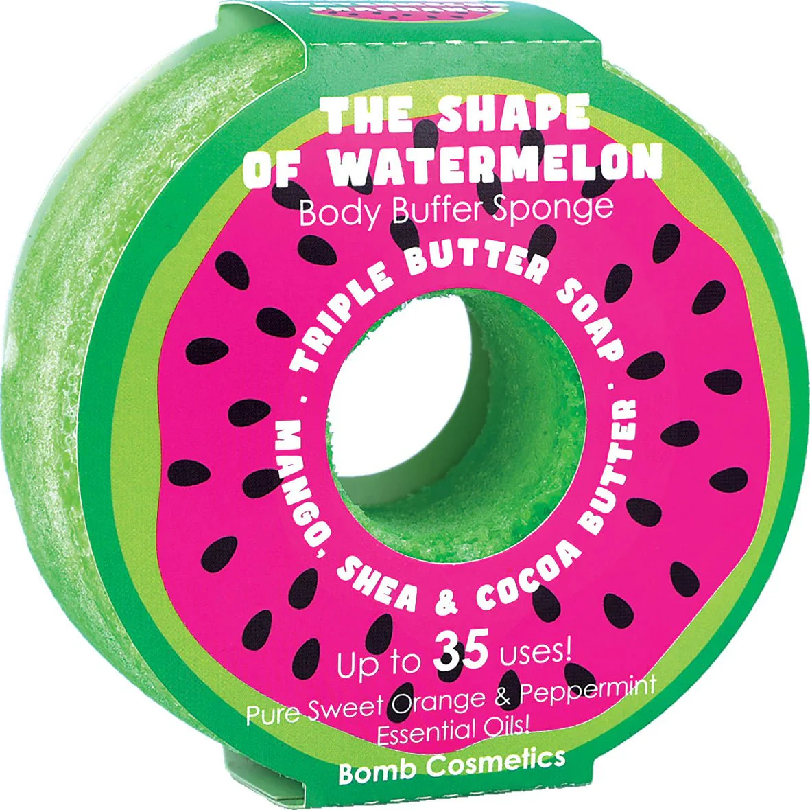 The Shape of Watermelon Loofah Body Buffer – Soap Inside Sponge