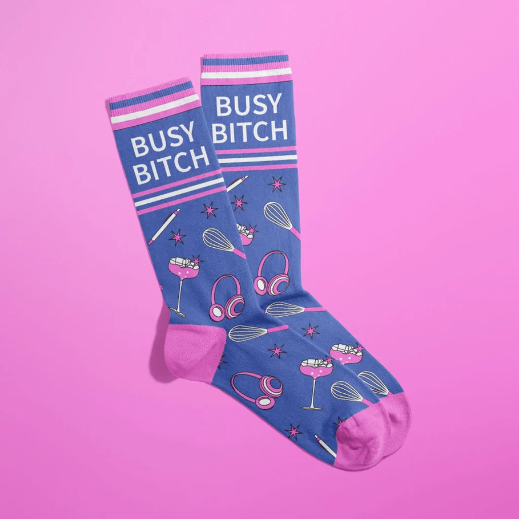 Busy Bitch Women’s Crew Socks - Image 2