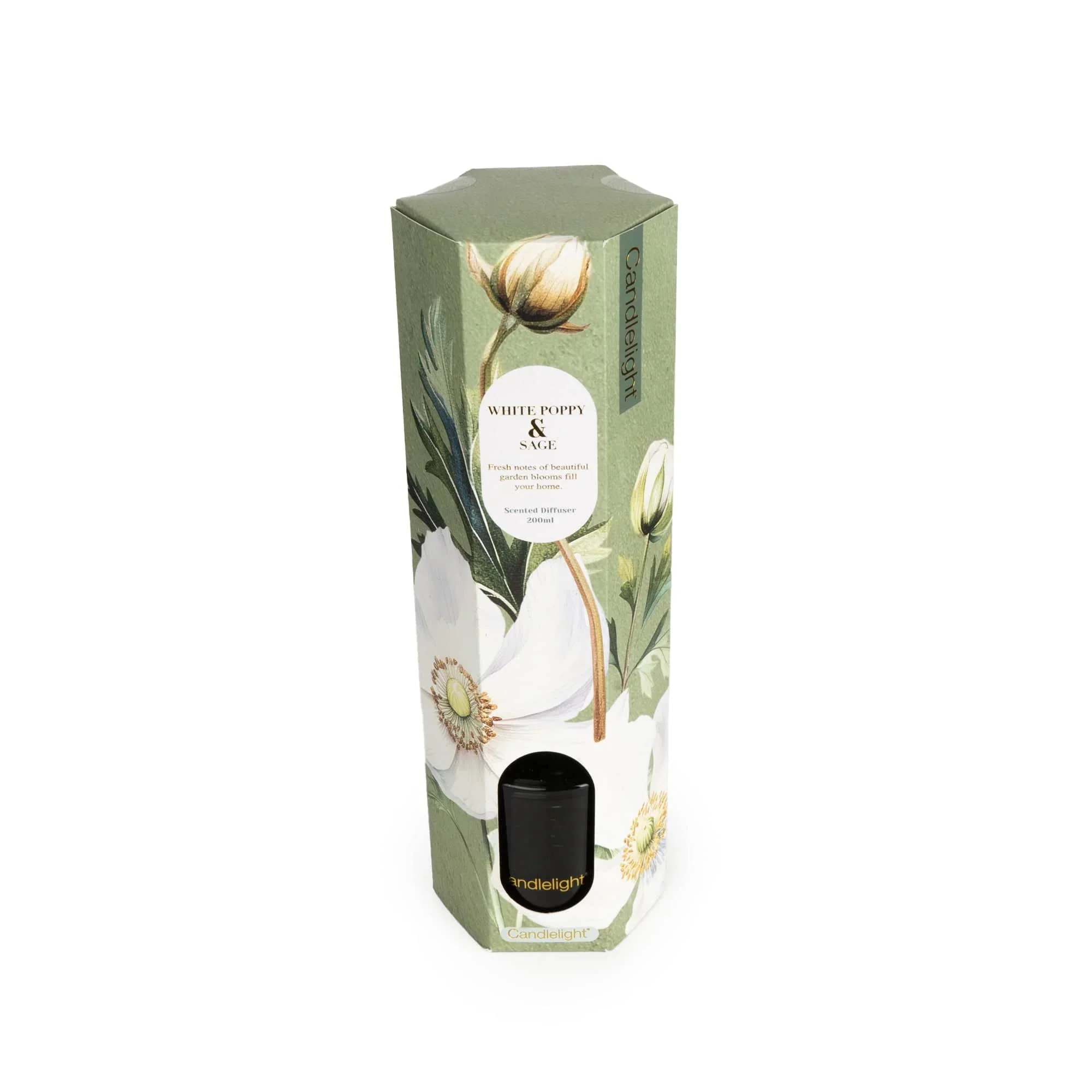 Candlelight 200ml Reed Diffuser – White Poppy & Sage - Image 3