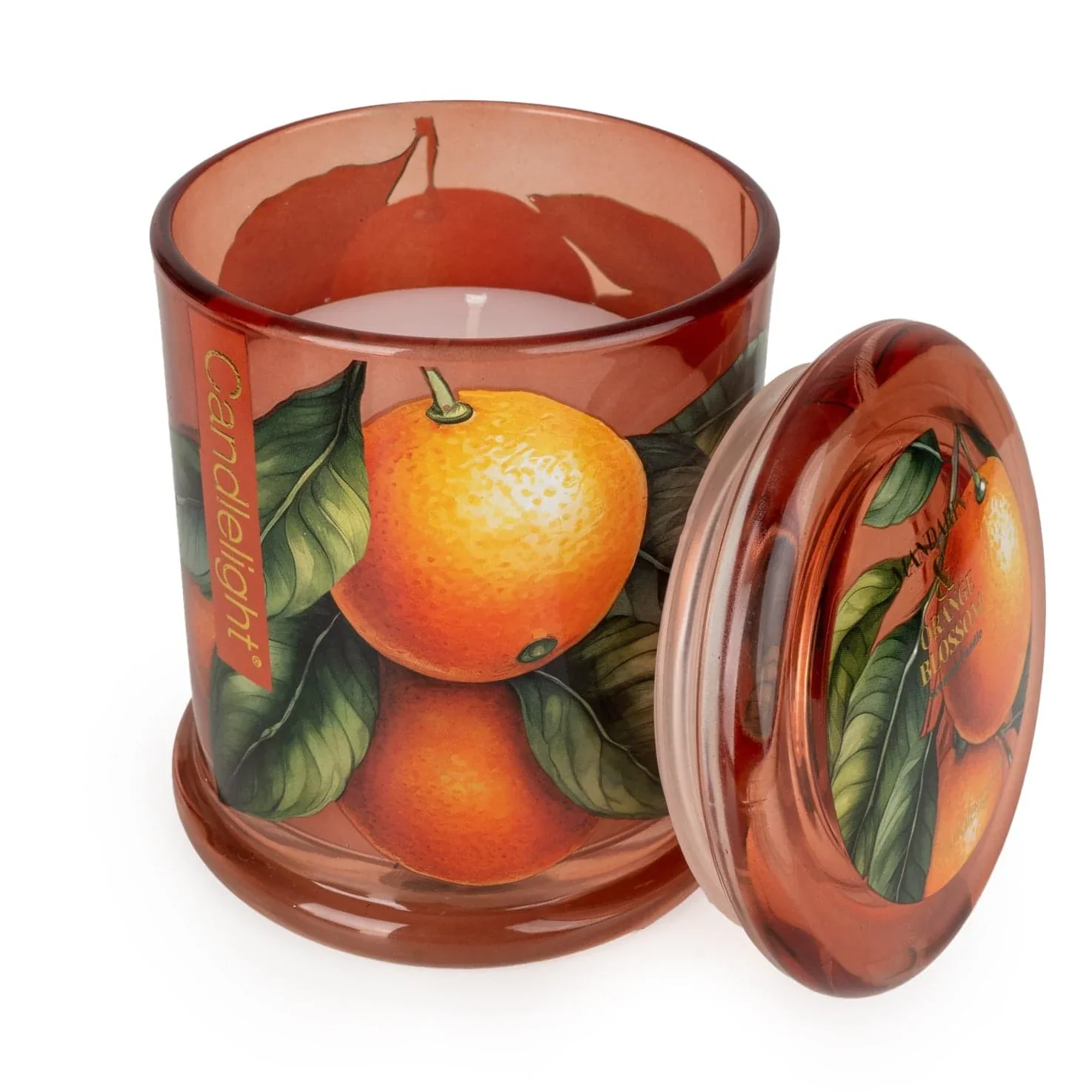 Candlelight Large Glass Lidded Jar Candle ā Mandarin & Orange Blossom - Image 3
