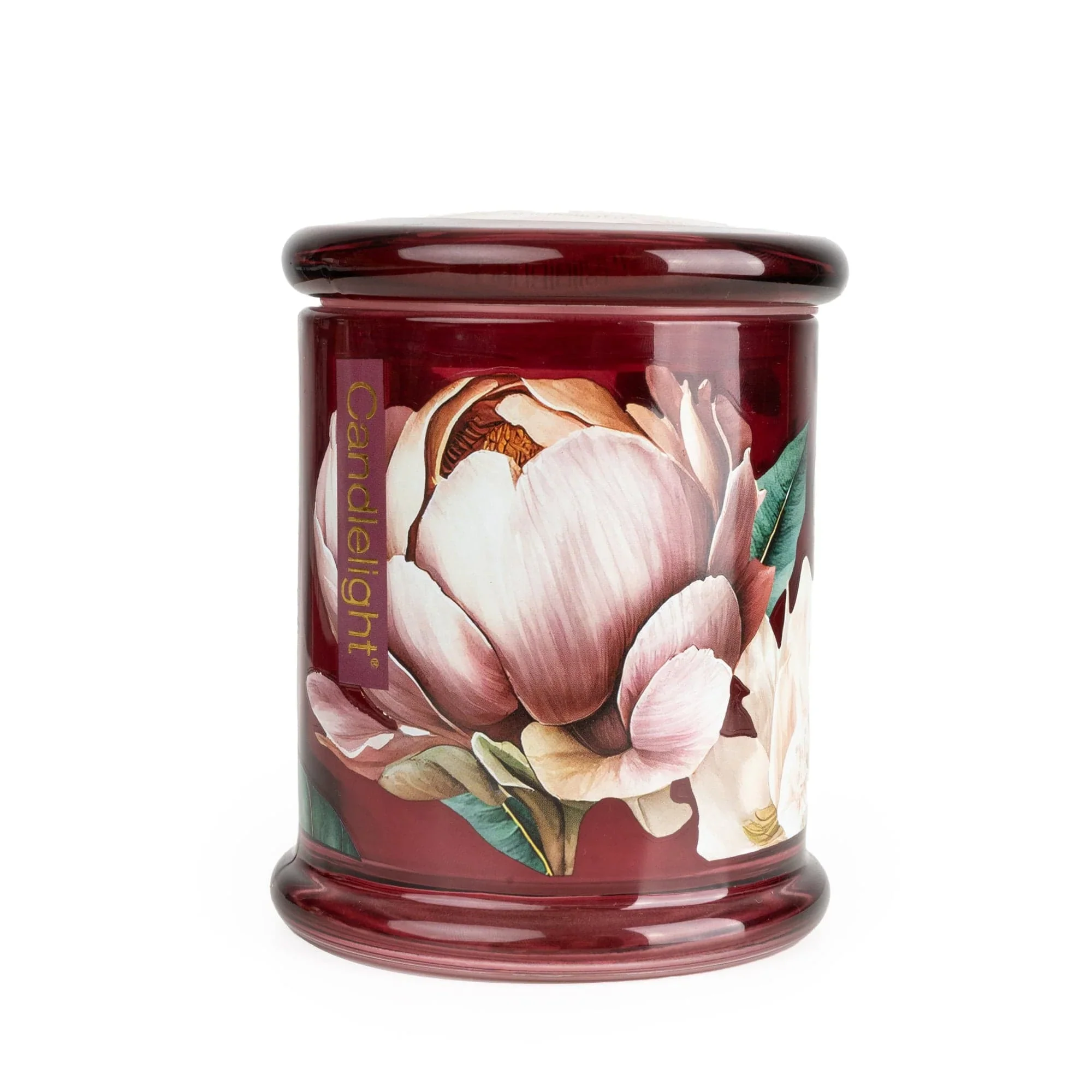 Candlelight Large Glass Lidded Jar Candle – Peony & Water Lily