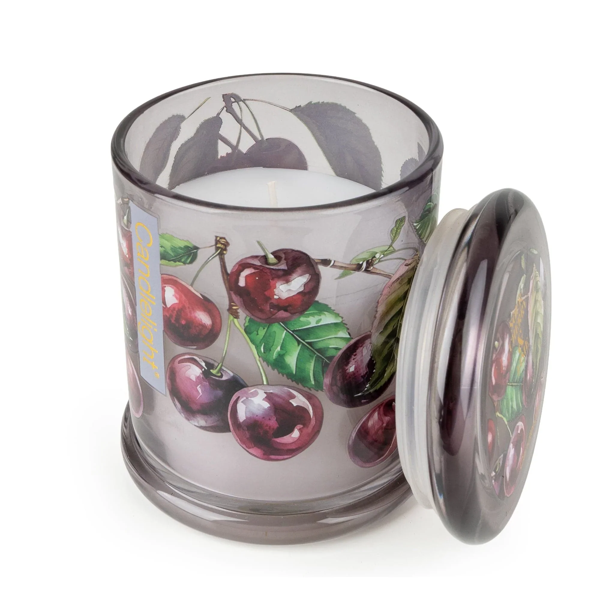 Candlelight Large Glass Lidded Jar Candle – Sour Cherry & Lime - Image 3