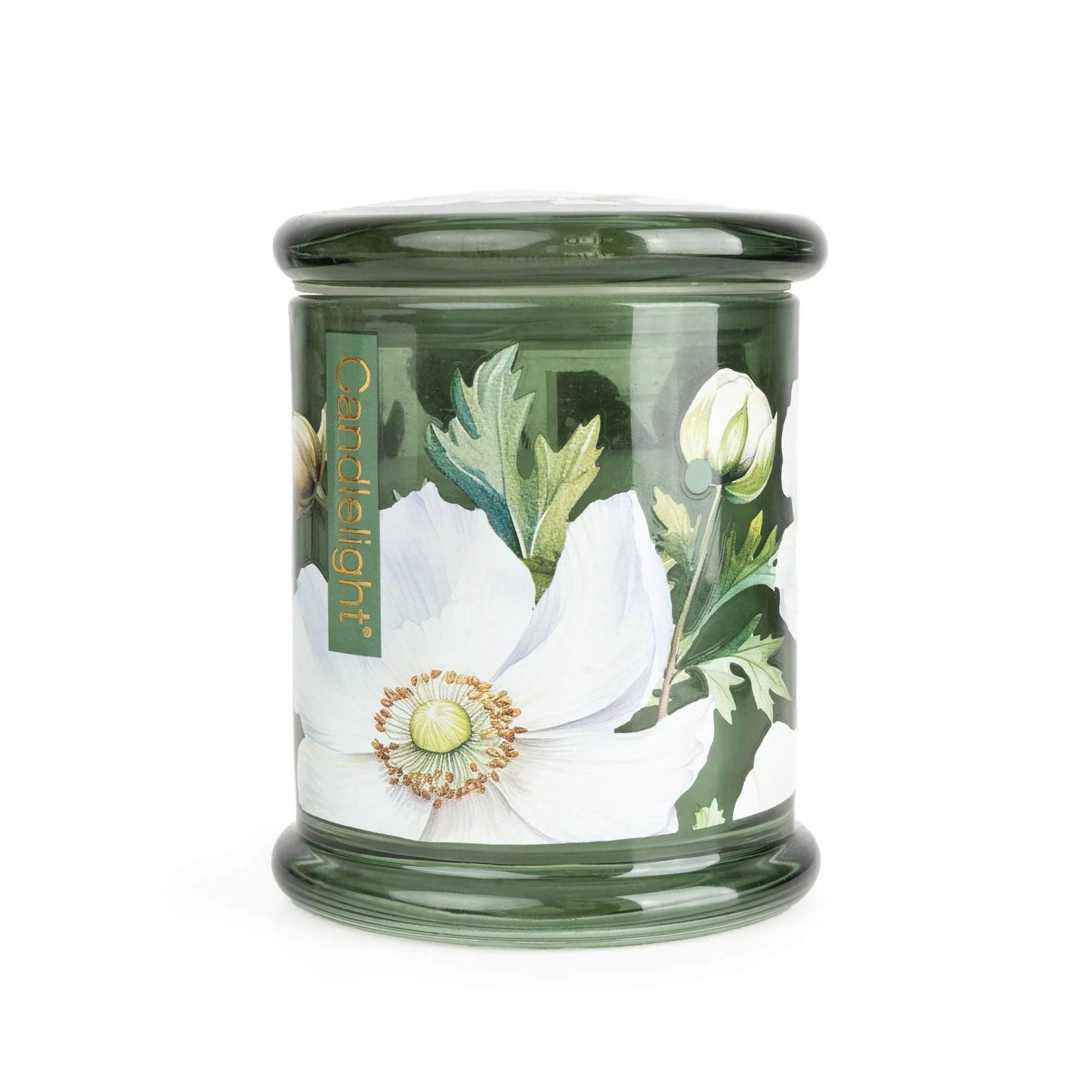 Candlelight Large Glass Lidded Jar Candle – White Poppy & Sage