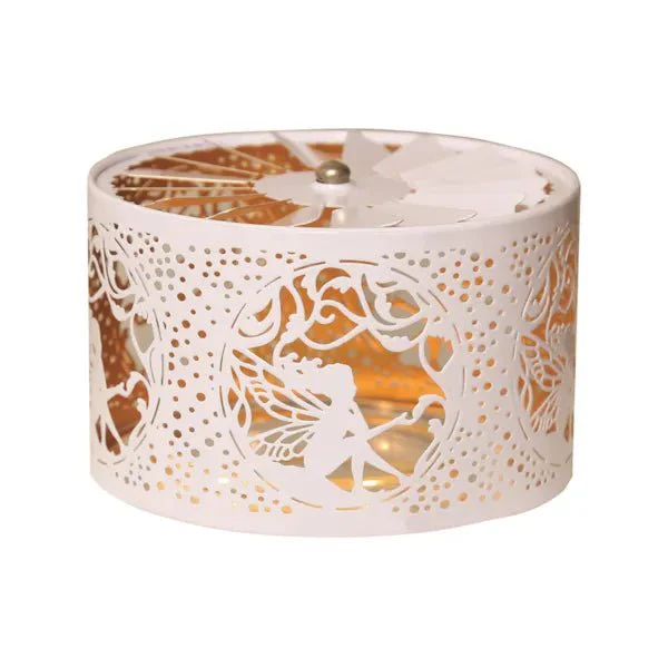 Fairy Spinning Carousel Candle Shade – White