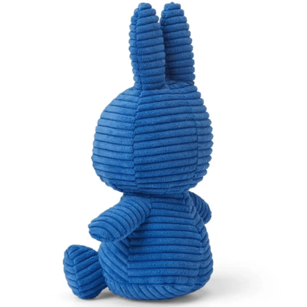 Cobalt Blue Corduroy Miffy Plush by Bon Ton Toys - Image 3
