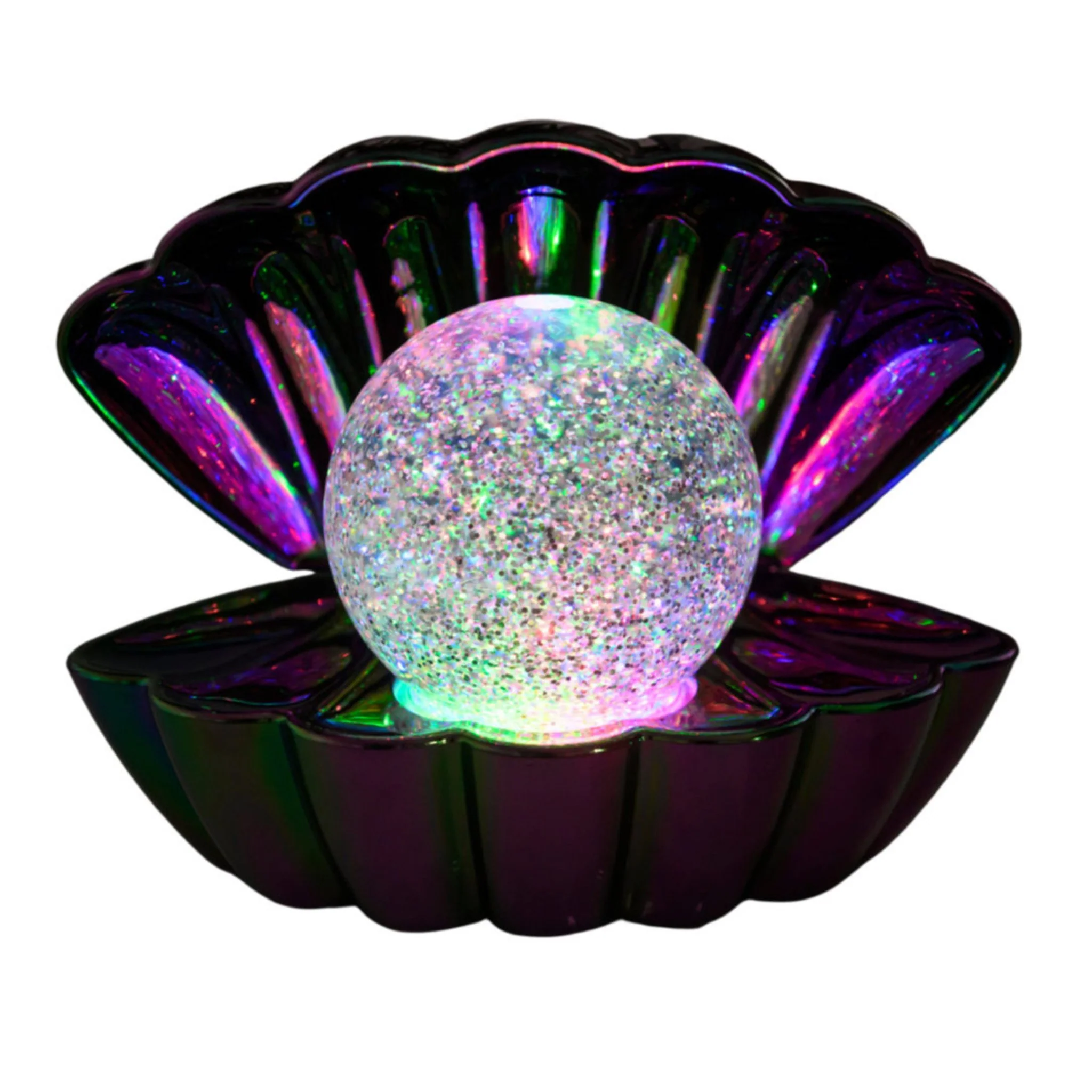 Colour LED Clam - Black Pearl