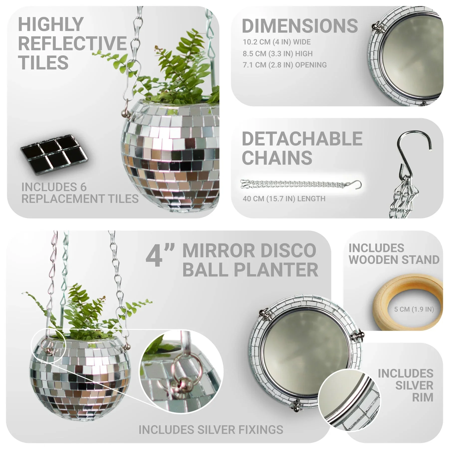 Disco Ball Hanging Planter - Image 4