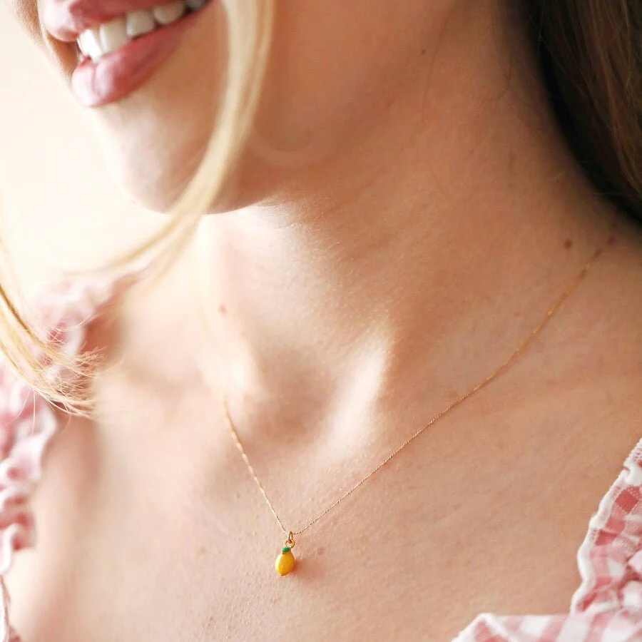 Lisa Angel Lemon Pendant Necklace - Image 5