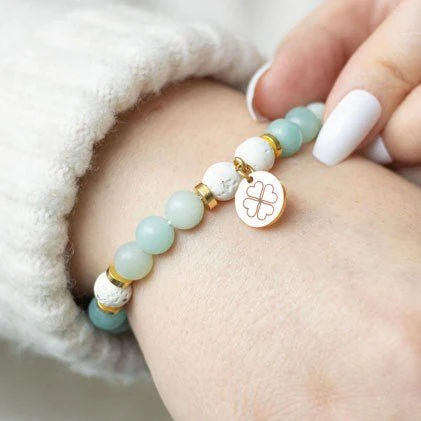 Essential Oil Gemstone Bracelet Kit - Amazonite - Image 4