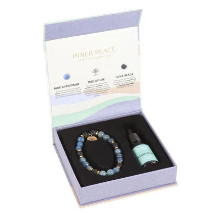 Essential Oil Gemstone Bracelet Kit - Blue Lace Agate - Image 2