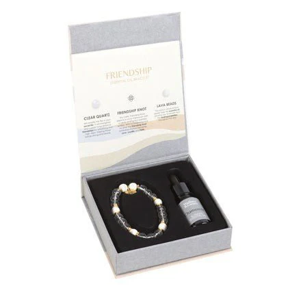 Essential Oil Gemstone Bracelet Kit - Clear Quartz - Image 2