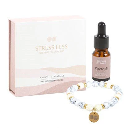 Essential Oil Gemstone Bracelet Kit  - Howlite