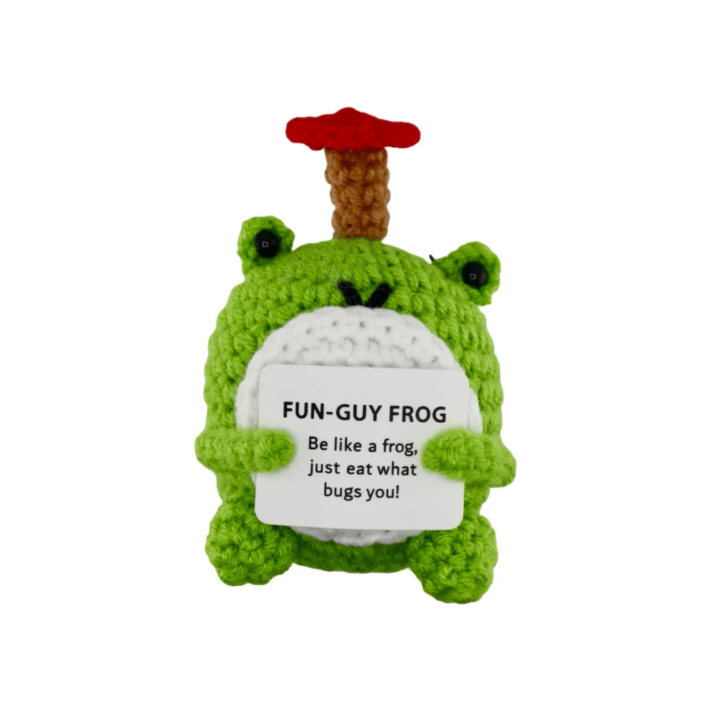 Fun-Guy Frog Crochet Desk Decoration