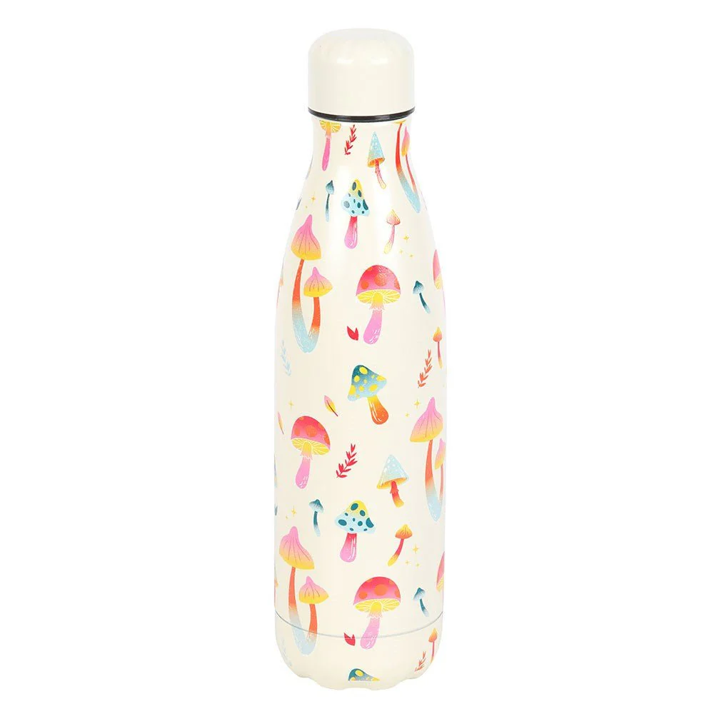 Funky Fungi Mushroom Print Print Metal Water Bottle - Image 3