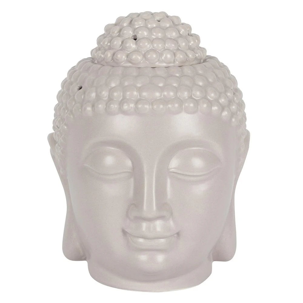 Giant Buddha Head Oil Burner - Grey