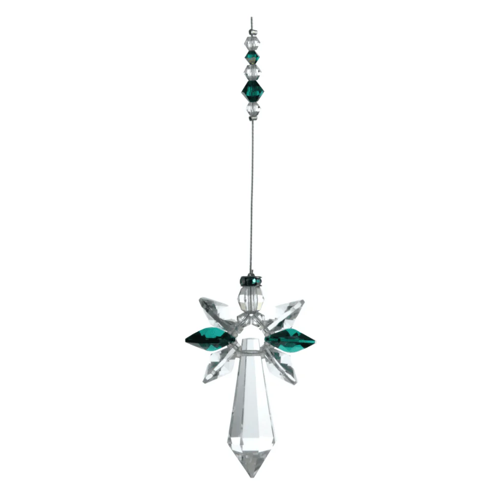 Wild Things Large Emerald Guardian Angel – May Birthstone Gift