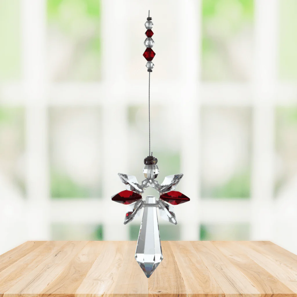 Wild Things Large Garnet Guardian Angel – January Birthstone Gift - Image 2