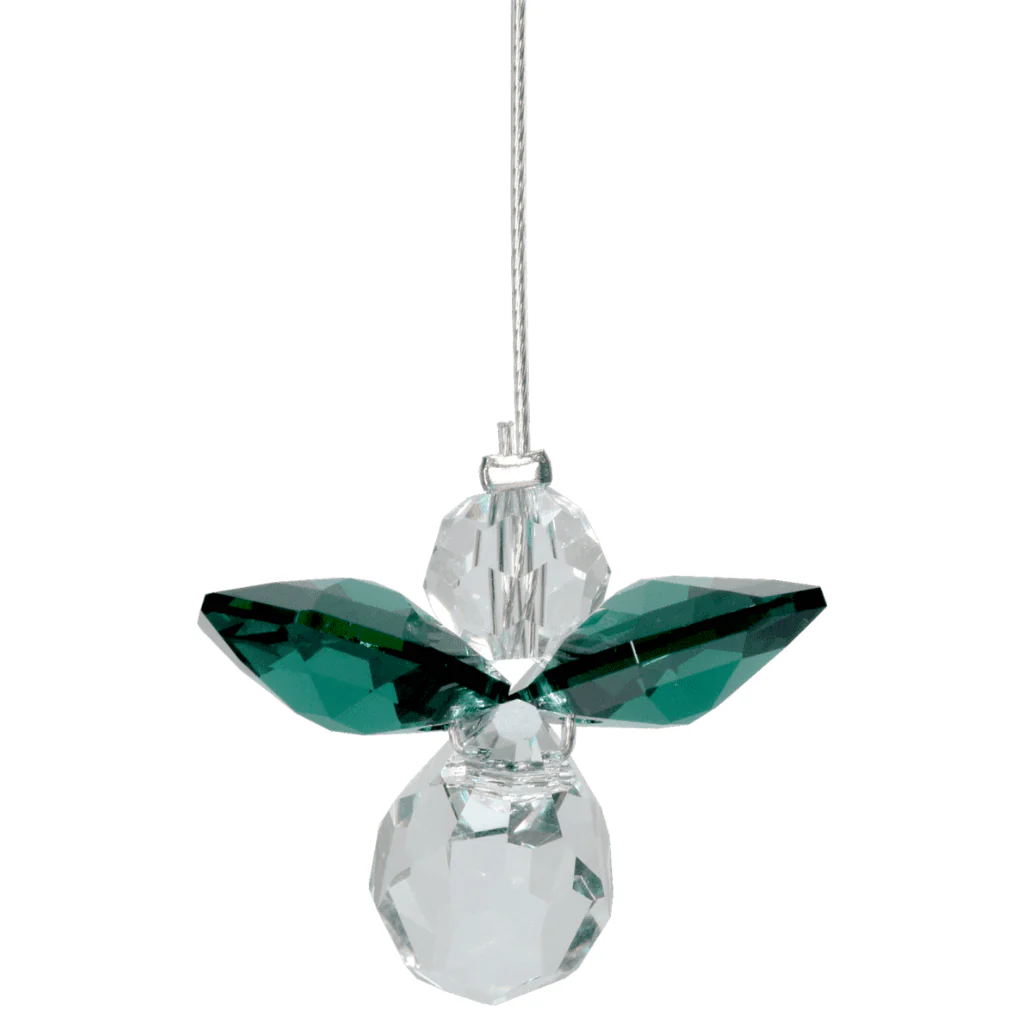 Wild Things Small Emerald Guardian Angel ā May Birthstone Gift