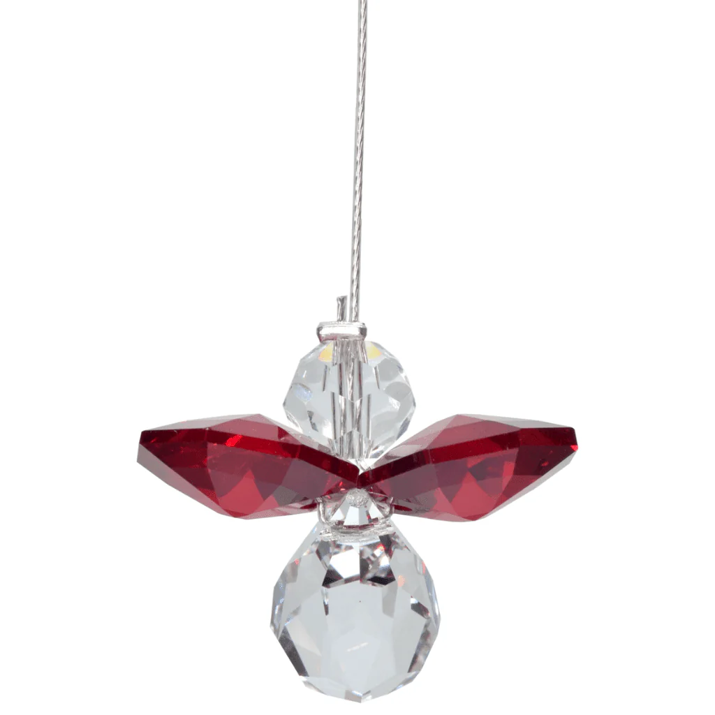 Wild Things Small Ruby Guardian Angel ā July Birthstone Gift
