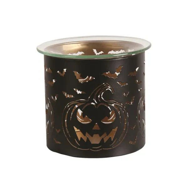Halloween Pumpkin Wax Melt Burner – Jack-o’-Lantern & Bats - Image 2