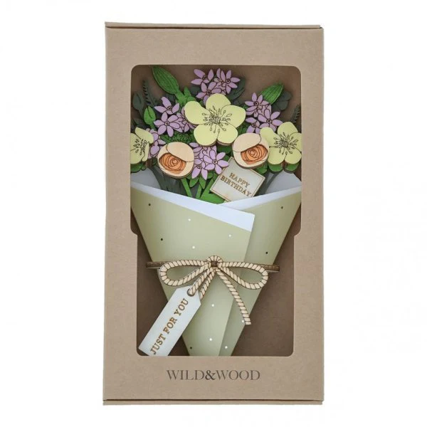 Happy Birthday 3D Flower Figurine Card - Image 6