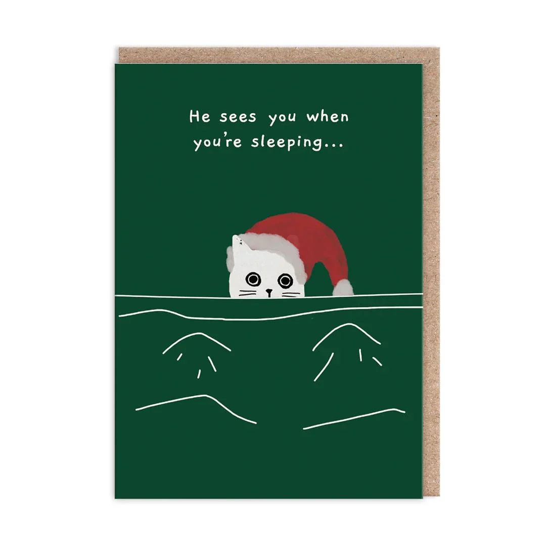 He Sees You When You’re Sleeping Christmas Card