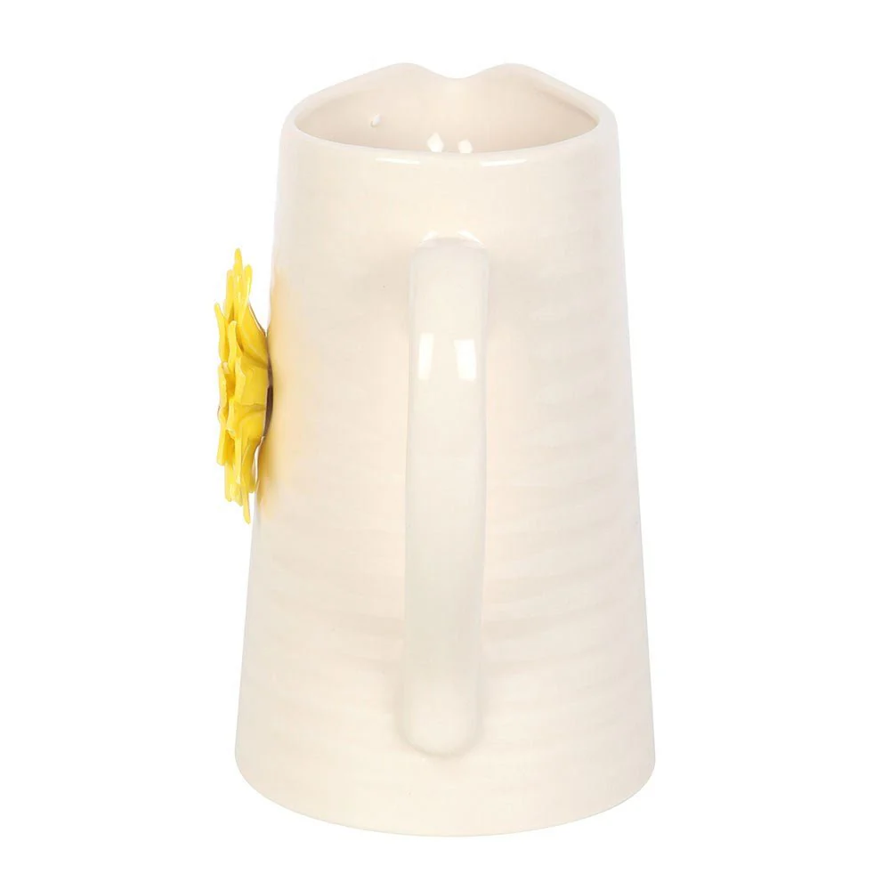 Hello Sunshine Ceramic Flower Jug with 3D Sunflower - Image 3