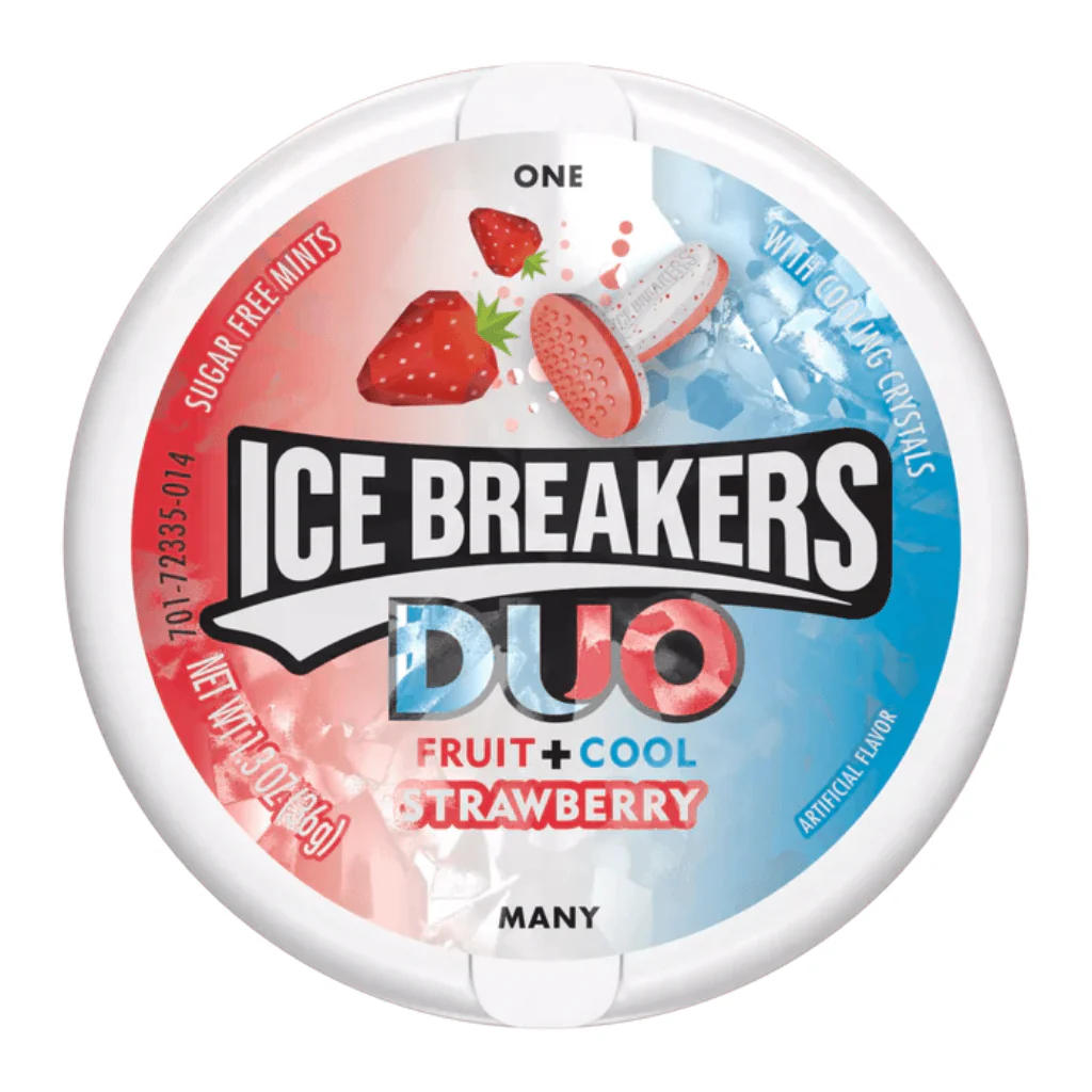 Ice Breakers DUO Fruit + Cool Strawberry Sugar Free Mints