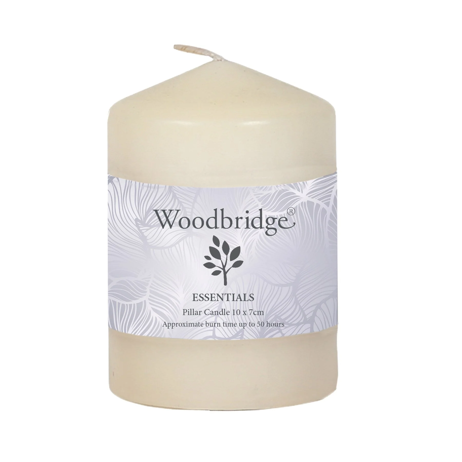 Ivory Unscented Pillar Candle 10x7cm
