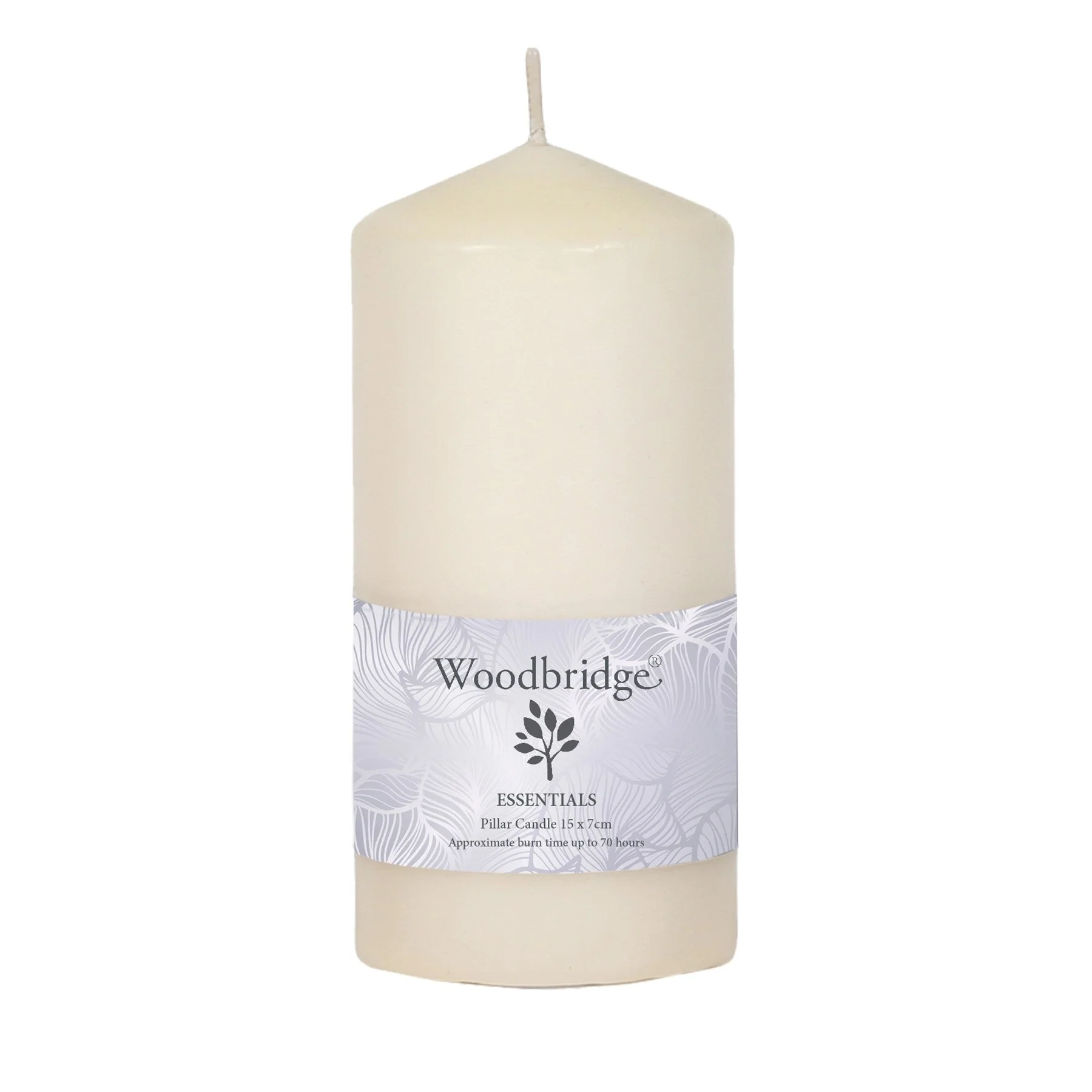 Ivory Unscented Pillar Candle 15x7cm