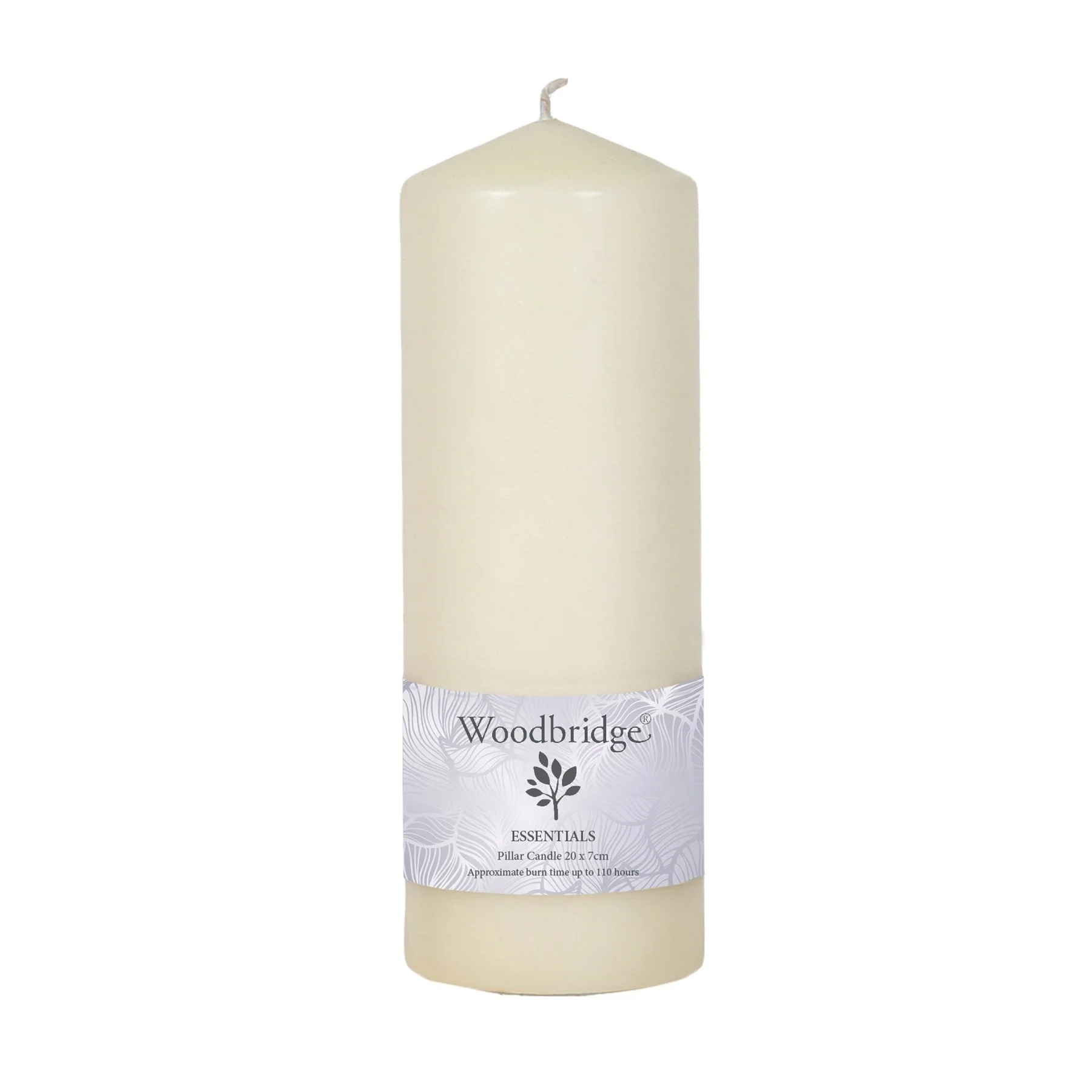 Ivory Unscented Pillar Candle 20x7cm