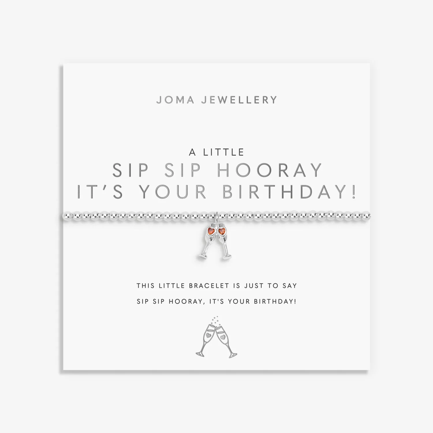 Joma A Little Sip Sip Hooray It’s Your Birthday Bracelet