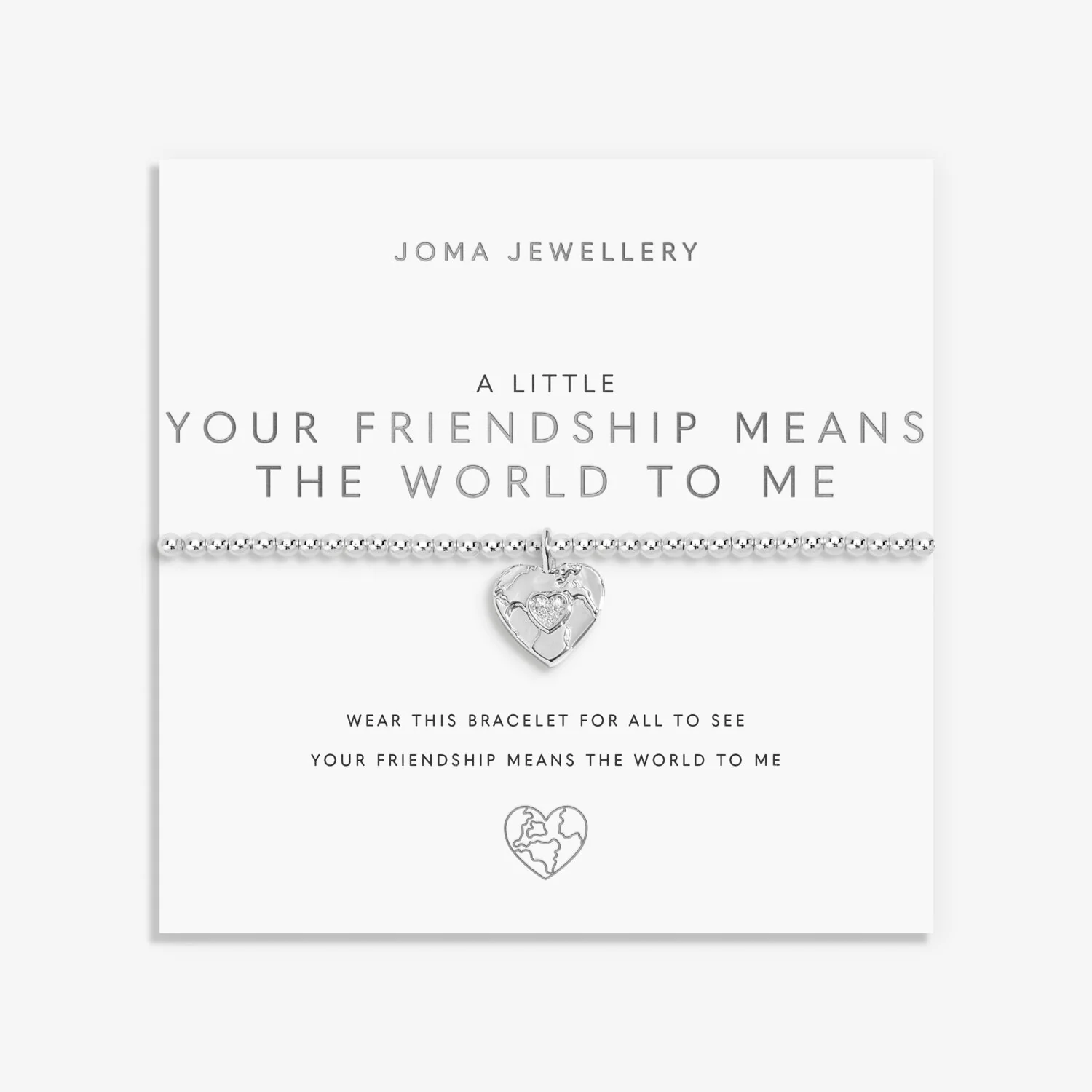 Joma A Little Your Friendship Means The World To Me Bracelet
