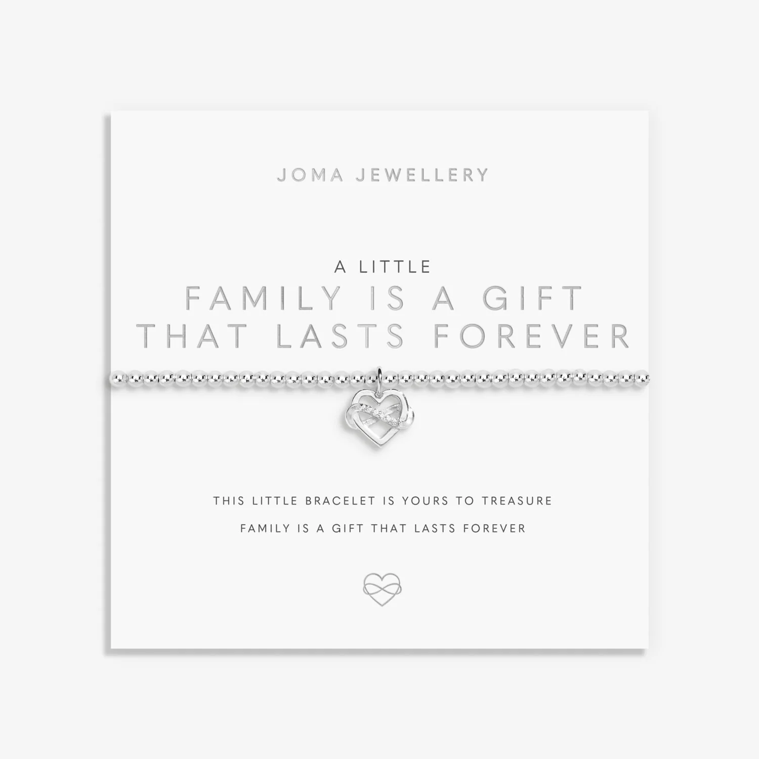 Joma Jewellery - A Little 'Family Is A Gift That Lasts Forever' Bracelet