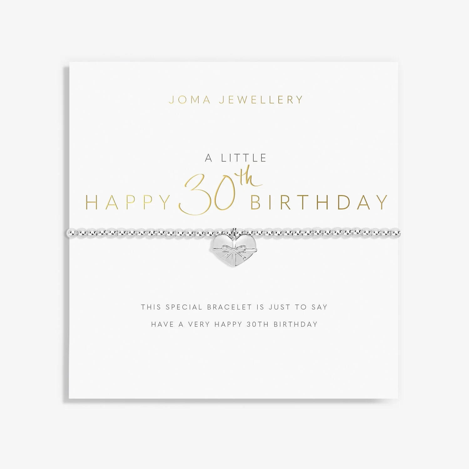 Joma Jewellery - A Little 'Happy 30th Birthday' Bracelet